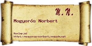 Mogyorós Norbert névjegykártya